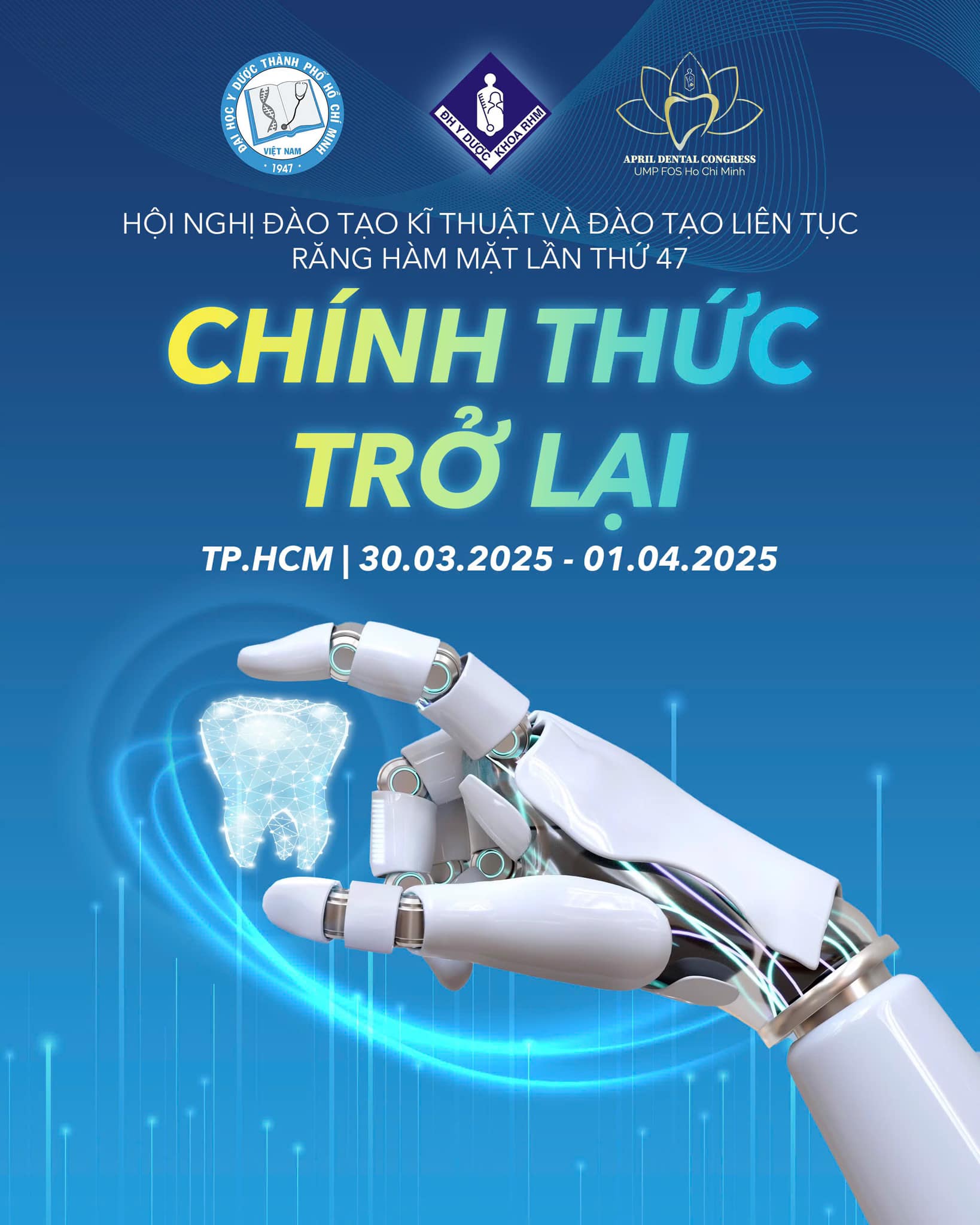 HỘI NGHỊ ĐÀO TẠO KỸ THUẬT VÀ ĐÀO TẠO LIÊN TỤC RĂNG HÀM MẶT CHÍNH THỨC TRỞ LẠI!